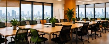 Bureaux partagés de l'espace coworking